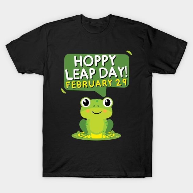 Hoppy Leap Day February 29 Funny Frog T-Shirt by aesthetice1